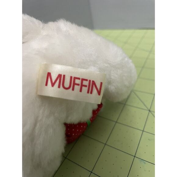 Vintage Russ Muffin Christmas Puppy Dog Plush Stuffed Animal Santa Hat Present - Picture 7 of 9